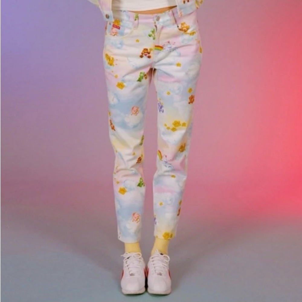 Teddy Fresh x Care Bears Denim Pants Jeans Tag Says 26 Waist 28” EUC RARE - READ